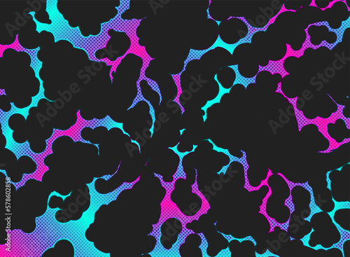 雷のエフェクト背景イラスト