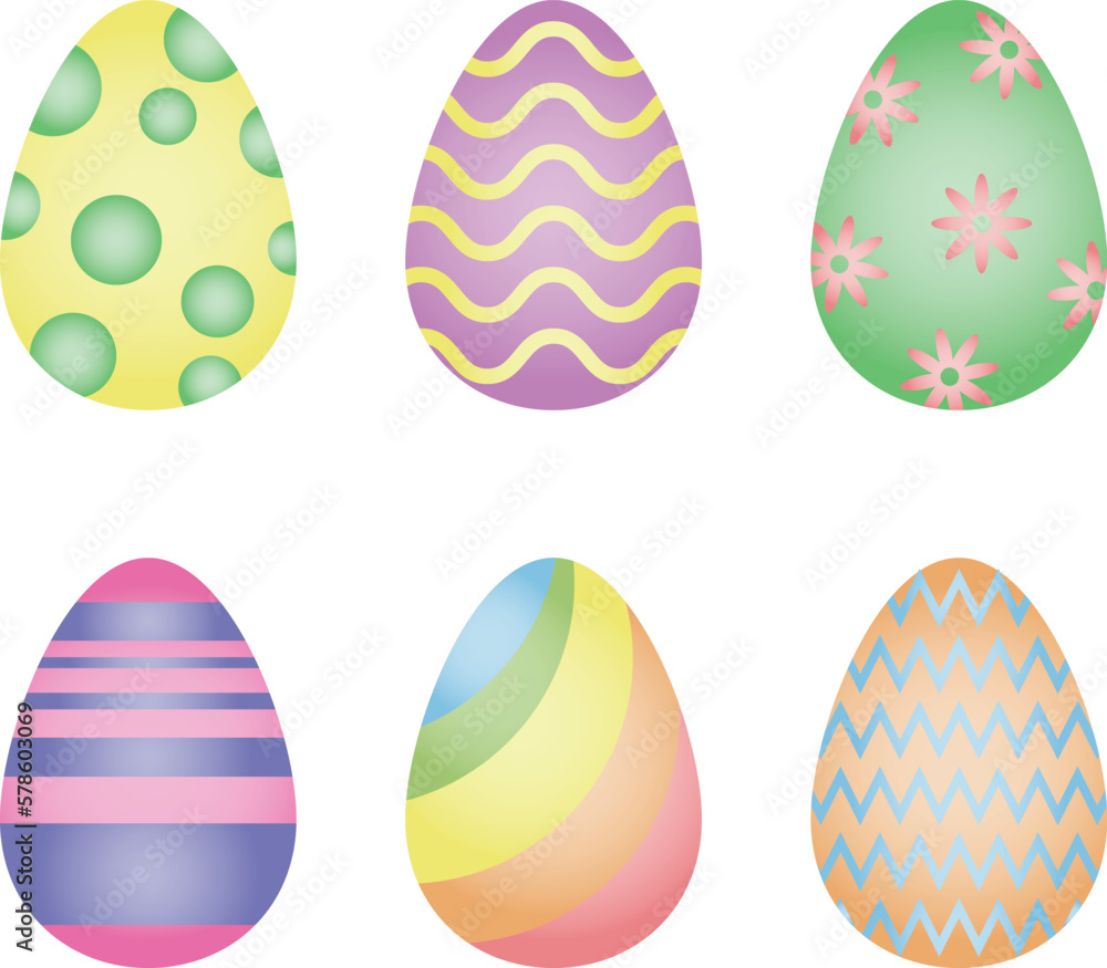 set of Easter eggs vector image or clipart