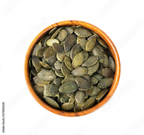 Pumpkin Seeds Isolated, Raw Pepita Grains, Scattered Green Healthy Nuts, Pumpkin Seed Group on White