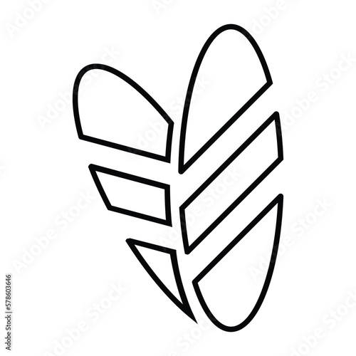 surfboard line icon for web, mobile and info-graphics.
