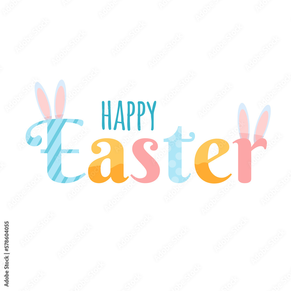 Obraz premium Spring holiday lettering happy easter