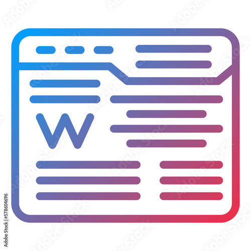Vector Design Wikipedia Icon Style