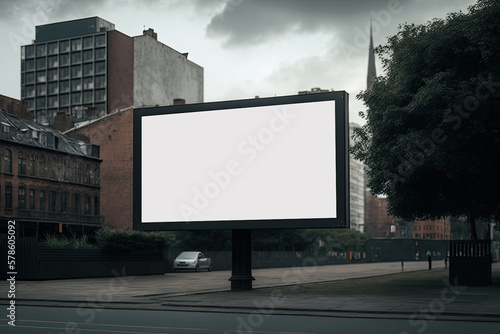 Mockup billboards city center outdoor advertising poster, advertising, roads, streets, 