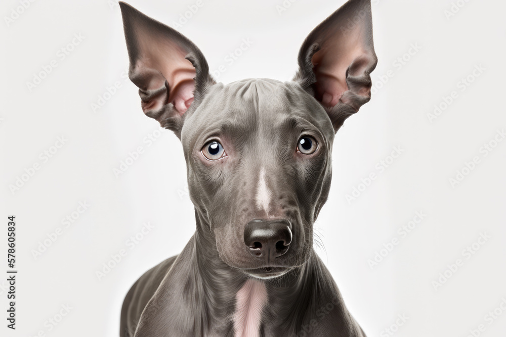 American Hairless Terrier Dog Portrait