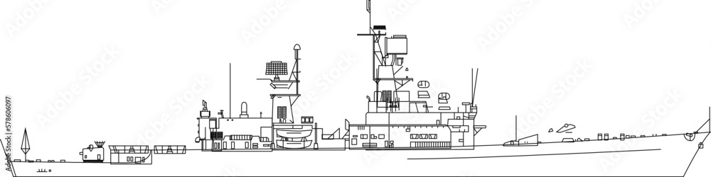 sketch vector illustration of a navy aircraft carrie
