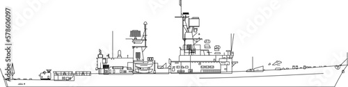 sketch vector illustration of a navy aircraft carrie