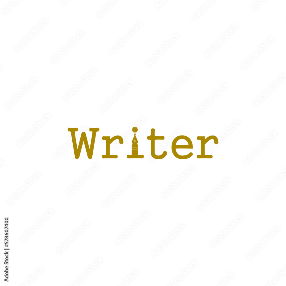 Writer logo icon isolated on white background Writer logo icon isolated on white background