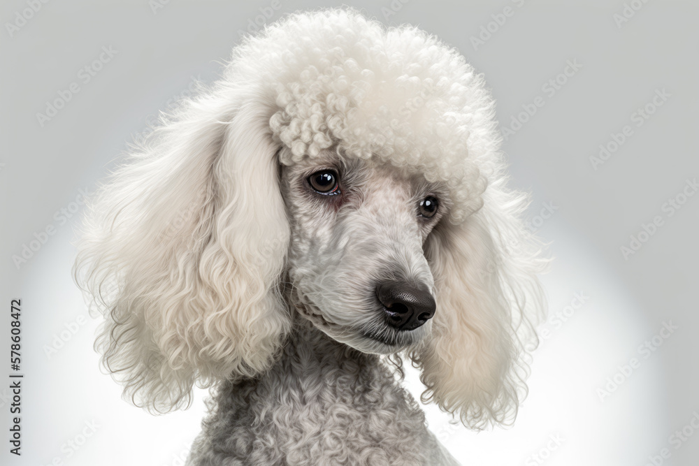 Proud Poodle Pose: A Regal Dog Portrait Proud Poodle Pose: A Regal Dog Portrait