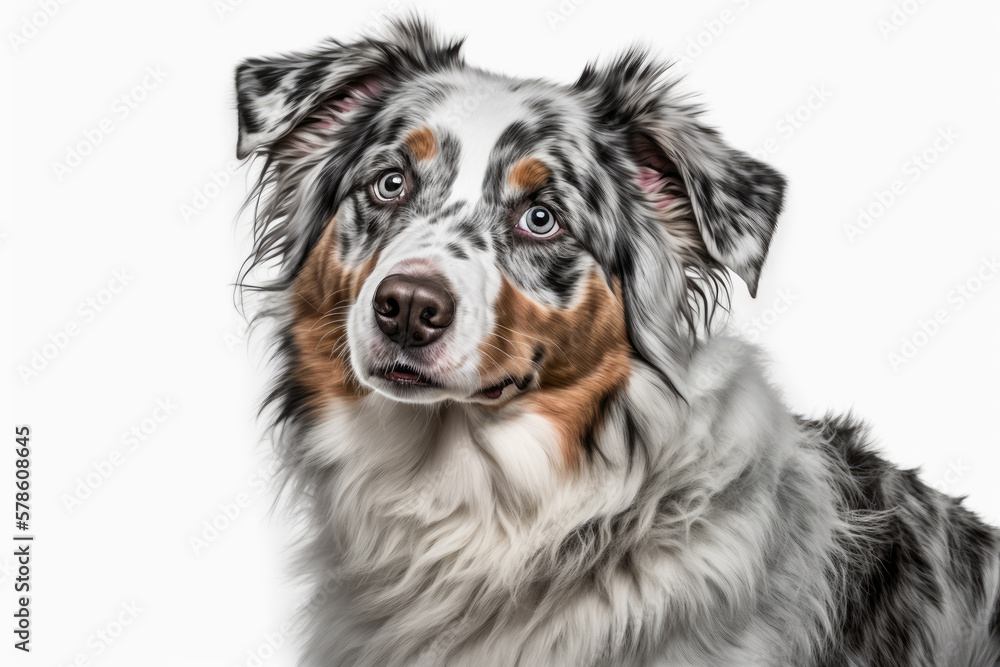 Beautiful Australian Shepherd Dog Portrait Beautiful Australian Shepherd Dog Portrait