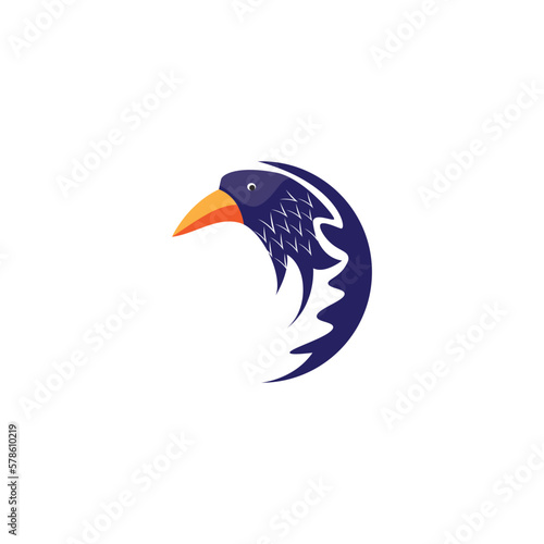 bird logo abstract design vector illustration