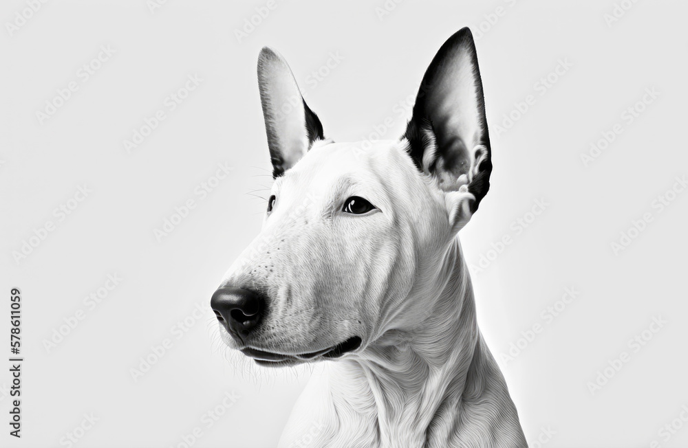 The Majestic Bull Terrier: A Stunning Dog Portrait