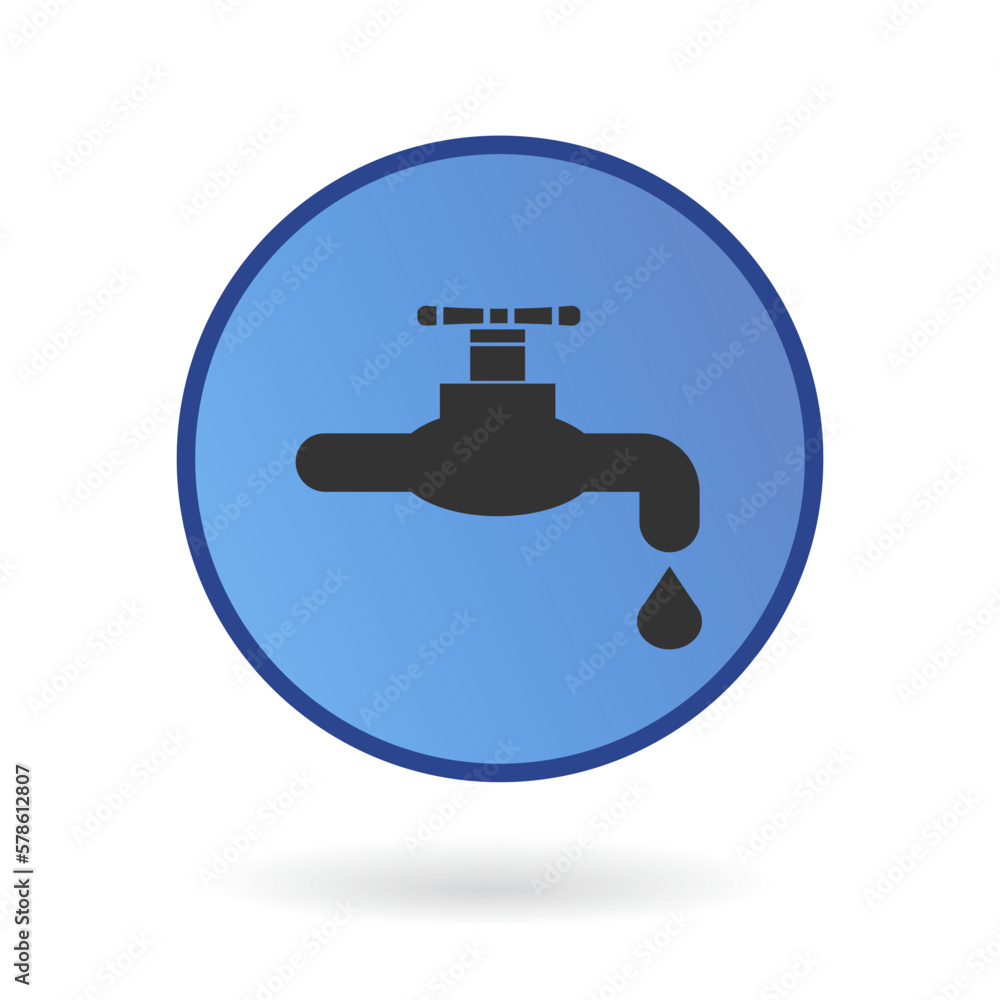 Faucet icon. Water tap background vector ilustration.