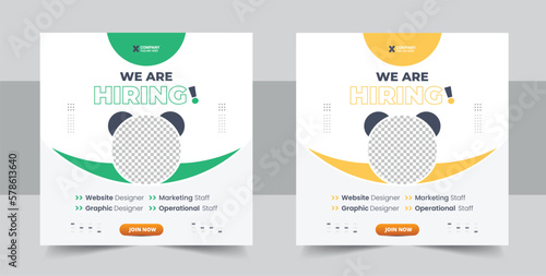 We are hiring job position square banner or social media post, Vacancy banner design finds a job, We are hiring job position square banner or social media post. Vacancy banner design finds a job.