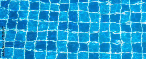 Canvas Print summer background, swimming pool bottom ripple and flow with waves background