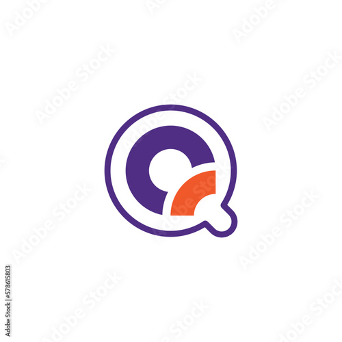 People search with letter q logo for business, web, icon, vector, symbol, logo, design, brand, label, company, illustration, job logo, search logo, letter q, agency, background, identity, job search