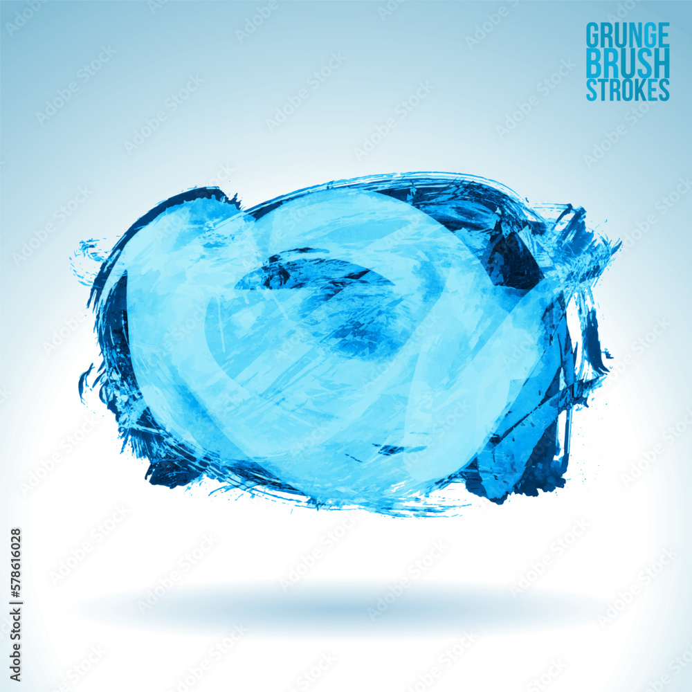 Fototapeta premium Brush stroke and texture. Grunge vector abstract hand - painted element.