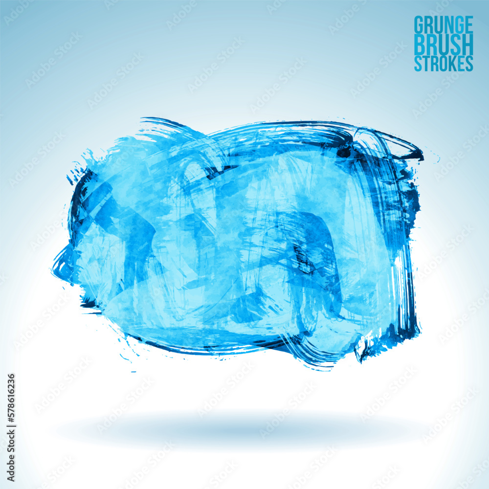 Fototapeta premium Brush stroke and texture. Grunge vector abstract hand - painted element.