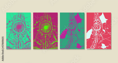 Wallpaper Mural hand drawn wall decor, illustration, wallpaper vector eps 10 Torontodigital.ca