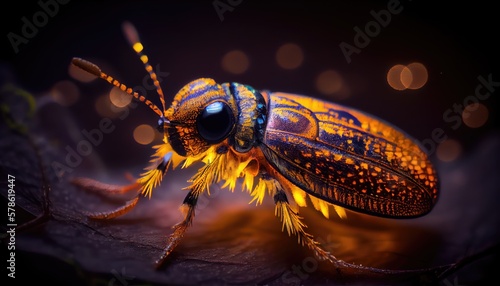 Firefly macro closeup. Generative AI © Generative Professor