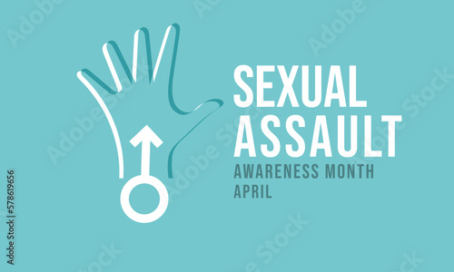 April is Sexual Assault Awareness Month. Template for background, banner, card, poster 