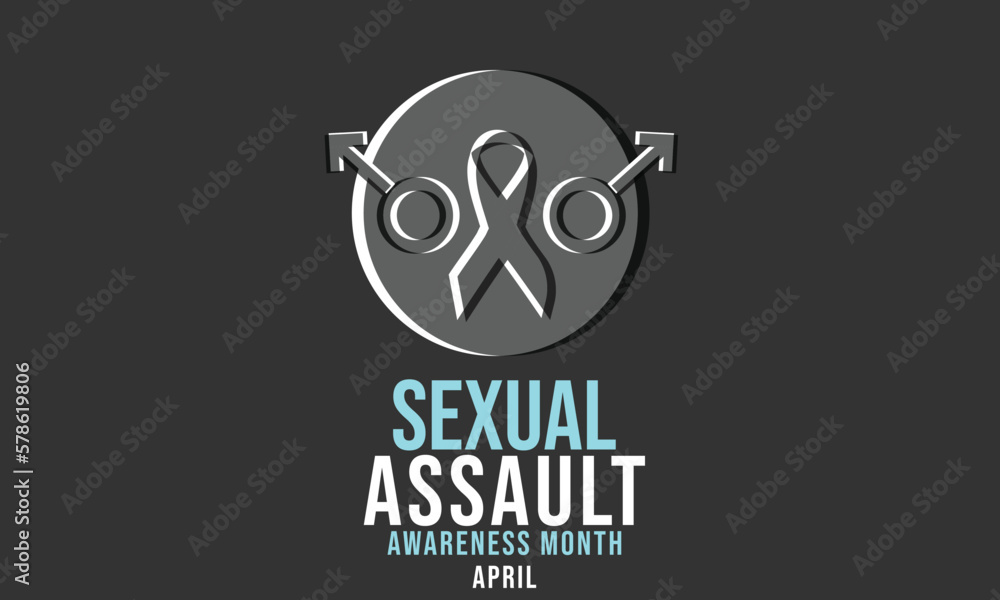 April is Sexual Assault Awareness Month. Template for background, banner, card, poster 