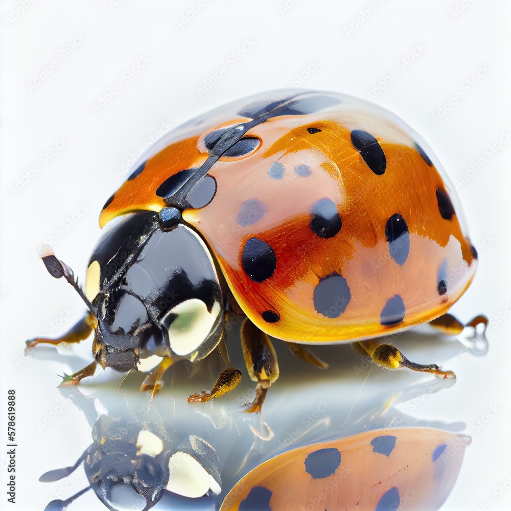 Obraz premium ladybug on a white background. Generative AI