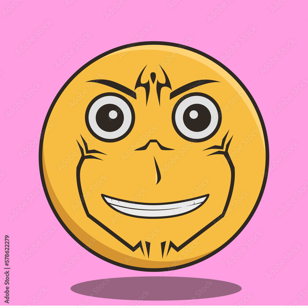 scary face emoticon with face tattoo scary face emoticon with face tattoo