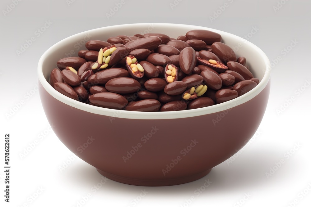 Azuki japan red beans in a bowl, AI generated Azuki japan red beans in a bowl, AI generated