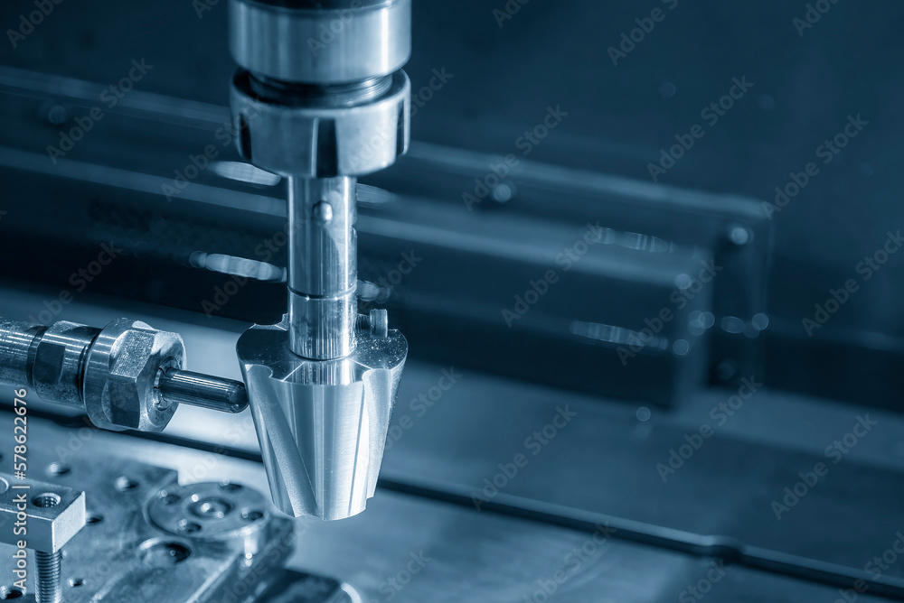 Close up operation of the sinker EDM machine. Close up operation of the sinker EDM machine.