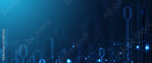 Quantum processing. Deep learning artificial intelligence. Future new technology  for business or science presentation
