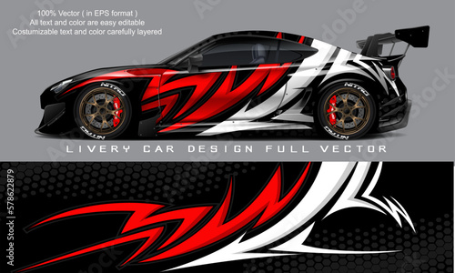 car livery graphic vector. abstract grunge background design for vehicle vinyl wrap and car branding