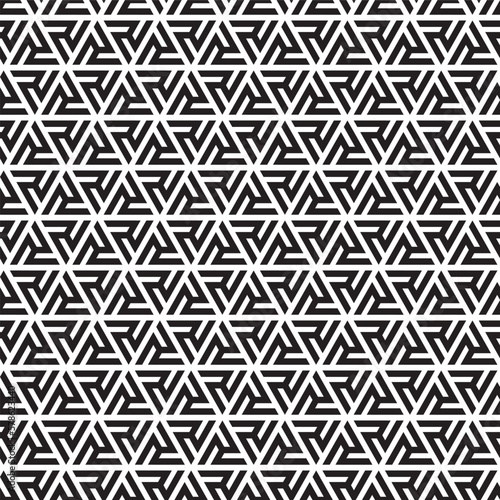Seamless abstract geometric triangular weave pattern