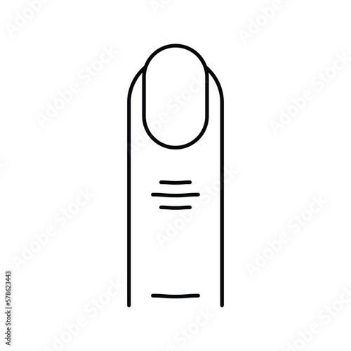 Nail, human finger icon