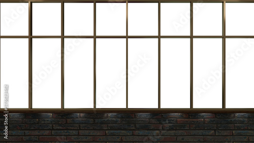 Window frame on a transparent background