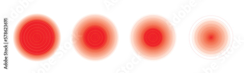 Pain Icon, Painful Spot Mark, Ache Symbol, Painkiller Target, Pain Pointing Sign, Red Circle Illness Location