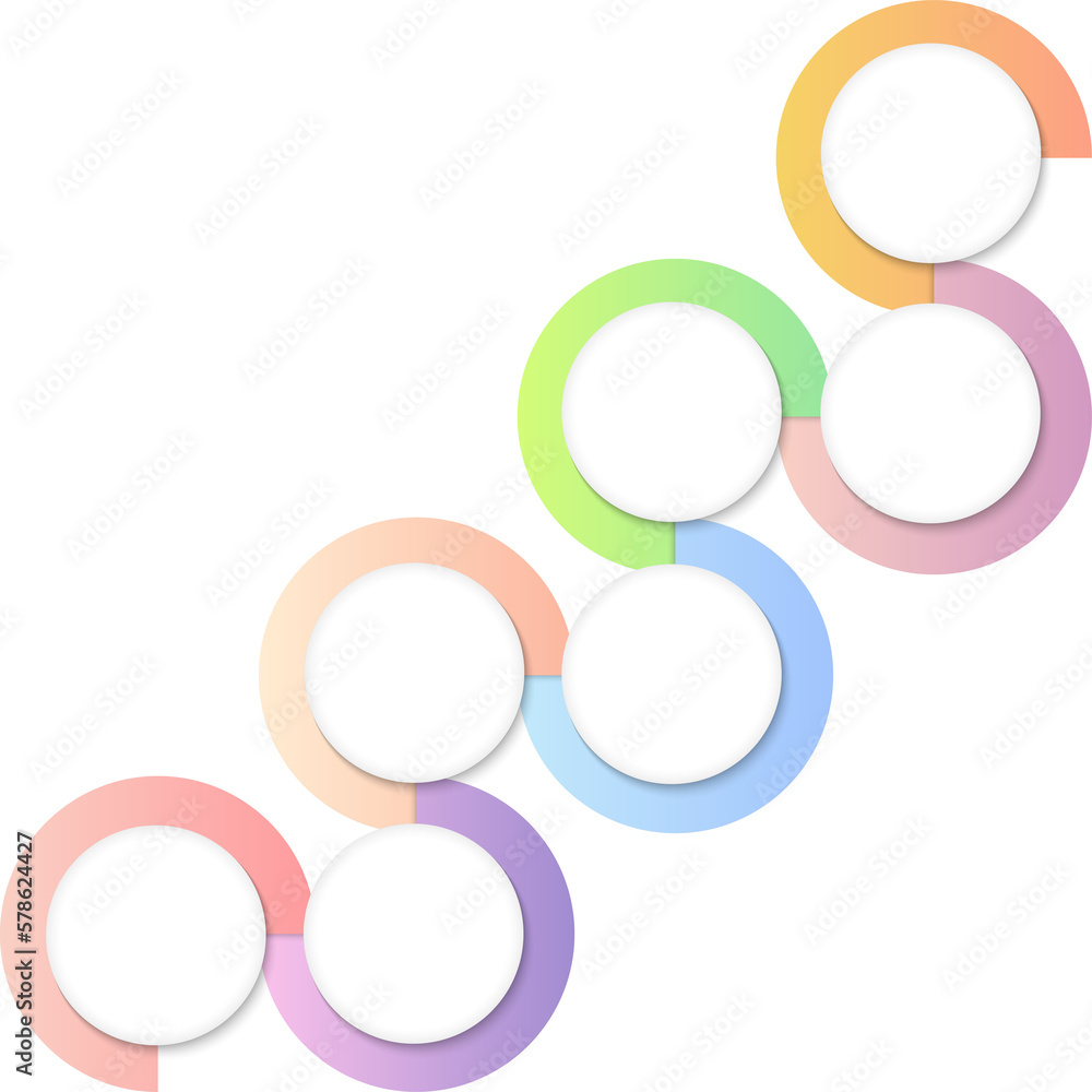 Infographic design UI template colorful gradient labels and icons Infographic design UI template colorful gradient labels and icons