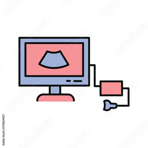 ultrasound, ultrasonography, sonography, checkup, healthcare, medical ultrasonography test icon