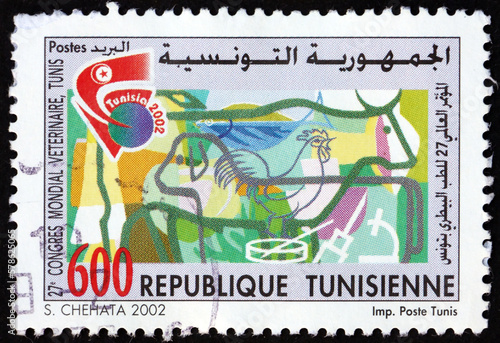 Postage stamp Tunisia 2002 27th World Veterinary Congress