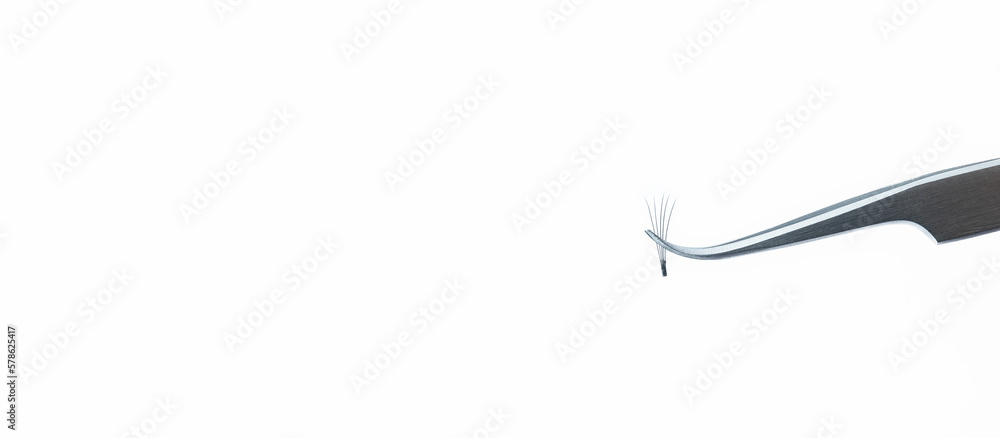 Tweezers with bundles for eyelash extensions Tweezers with bundles for eyelash extensions