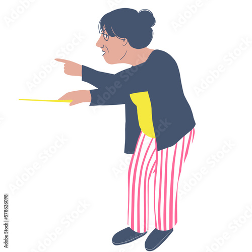 Woman conductor directing the orchestra