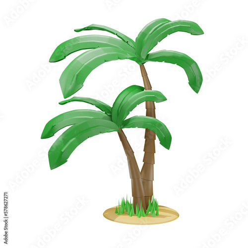 palm tree 3D Illustration (ID: 578627271)