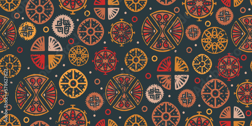 Landscape decorative ethnic...