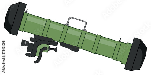 Weapon javelin on white background is insulated