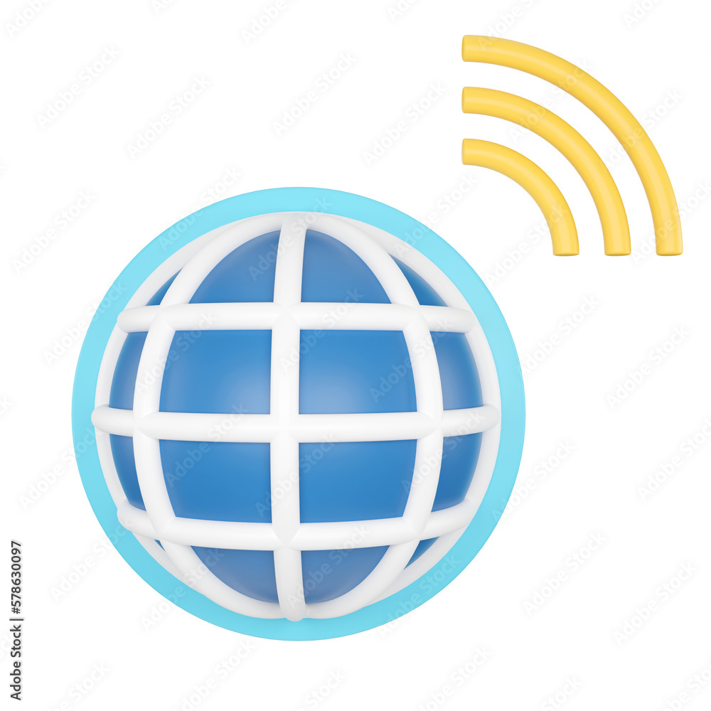 Public Wireless Network. 3D rendering.
Public Wireless Network. 3D rendering.