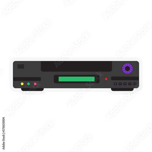 Vector illustration of a recorder, 1990s style