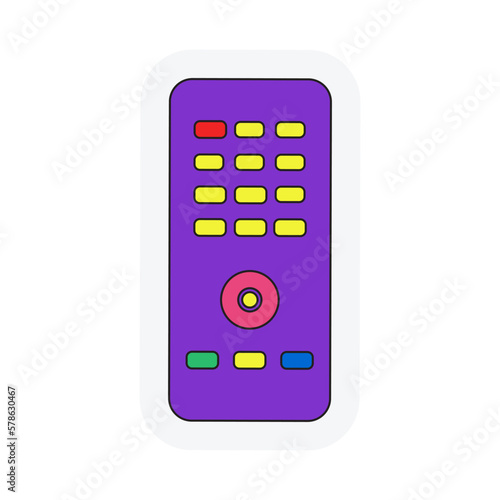 Vector illustration of a remote controller, 1990s style