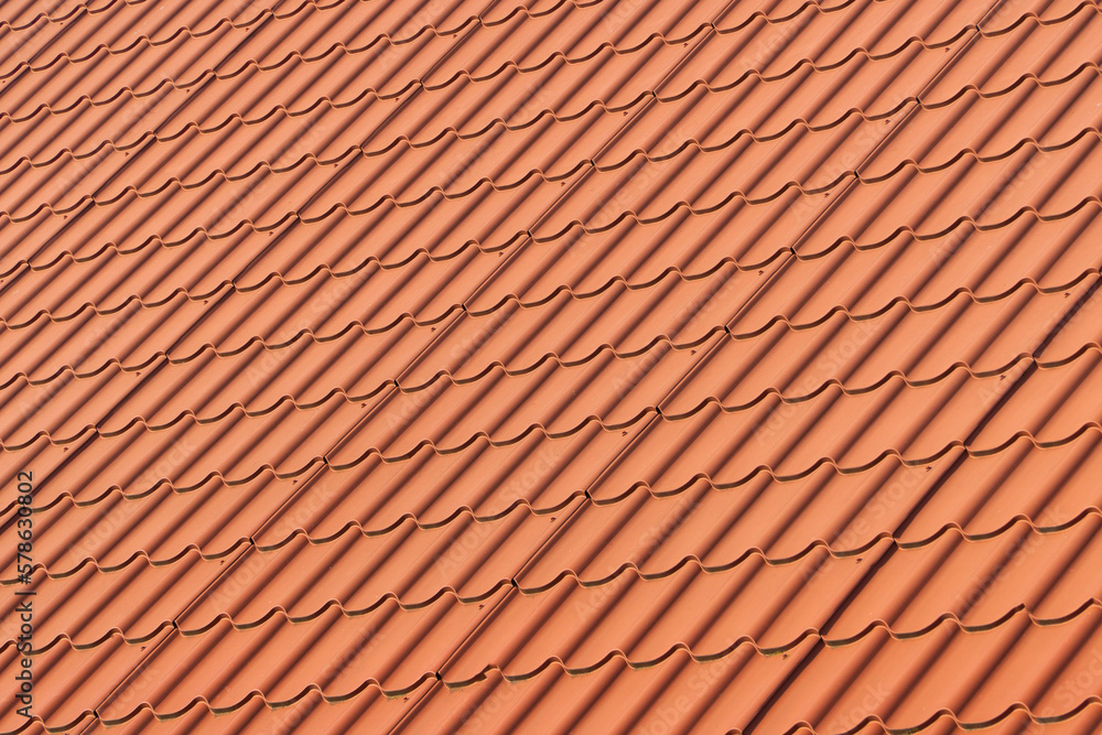 Texture of the roof tiles brown color Texture of the roof tiles brown color