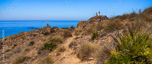 Las Sirenas Reef, Cala de las Sirenas, Cabo de Gata-Níjar Natural Park, UNESCO Biosphere Reserve, Hot Desert Climate Region, Almería, Andalucía, Spain, Europe