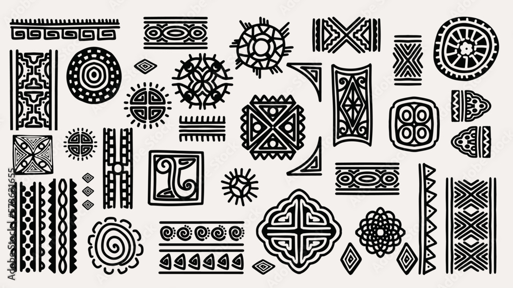 Tribals stock vector. Illustration of artistic, paint - 10931654