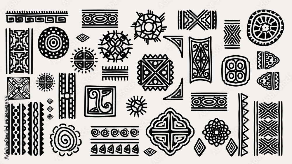 Tribals 2 stock vector. Illustration of paint, decorative - 4121088